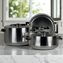 Conjunto Panelas de Luxo em Aço Inoxidável - HeatLock Pro™