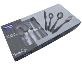 Jogo de Talheres Black 24 Peças - Aço Inox