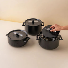 Conjunto Panelas de Luxo em Aço Inoxidável - HeatLock Pro™
