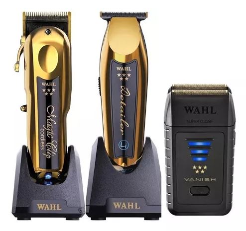 Detailer Gold + Magic Clip Gold Cordless + Vanish Gold Wahl