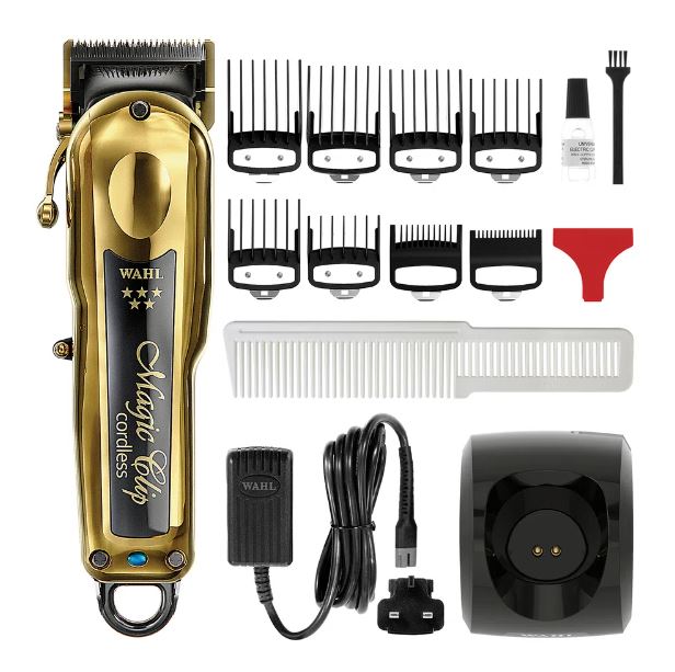 Detailer Gold + Magic Clip Gold Cordless + Vanish Gold Wahl