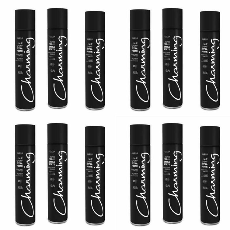 Laquê Atacado Spray Fixador Charming 12 unidades 400ml Cada Um Extra Forte