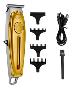 Maquina De Corta Cabelo Acabamento Kemei Km 1949 Gold Metal