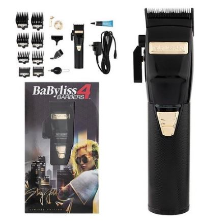 Máquina de Corte Babyliss 4 Barbers Black FX Sem Fio Preta Bivolt