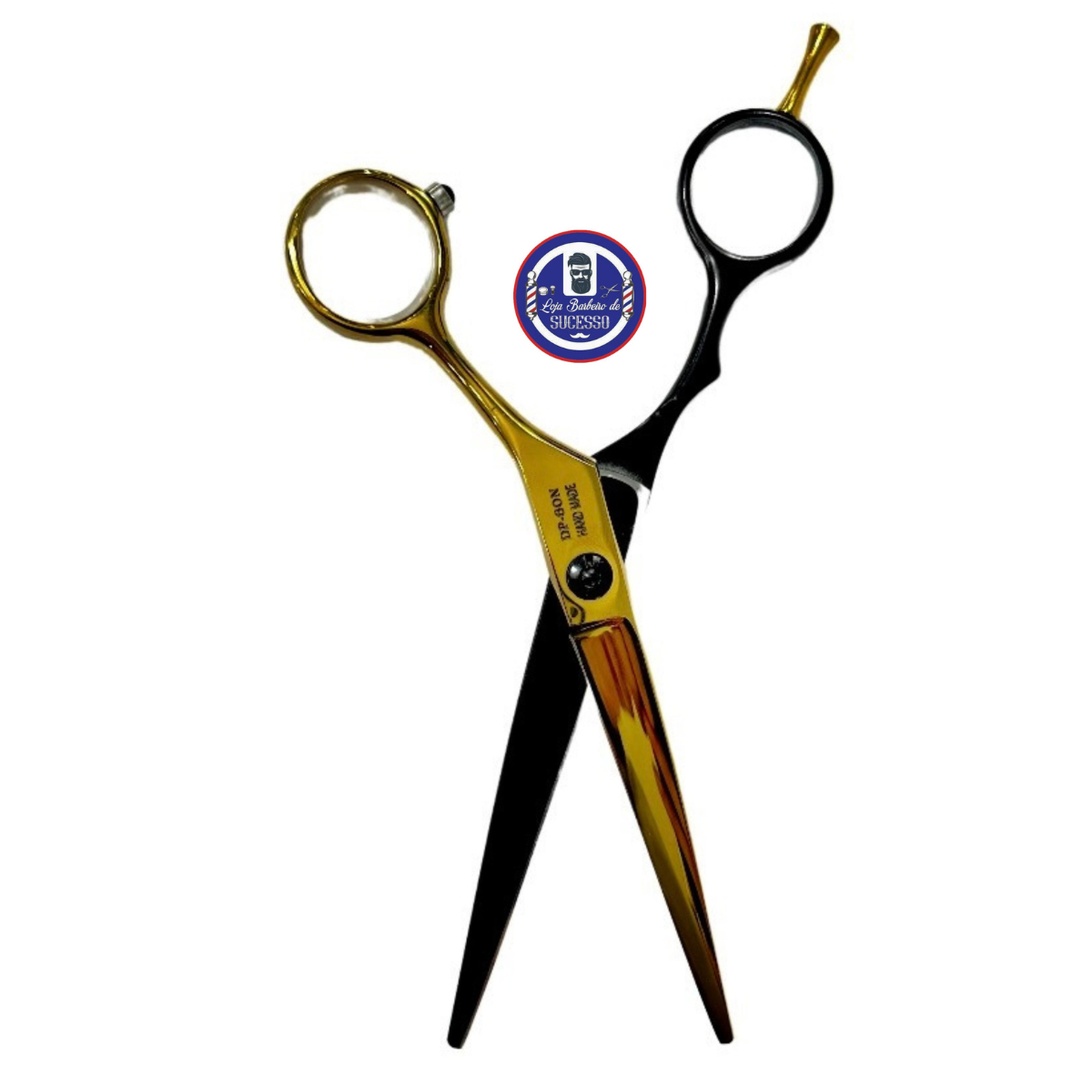 Tesoura UMI Fio Navalha 6.0 preto & dourado