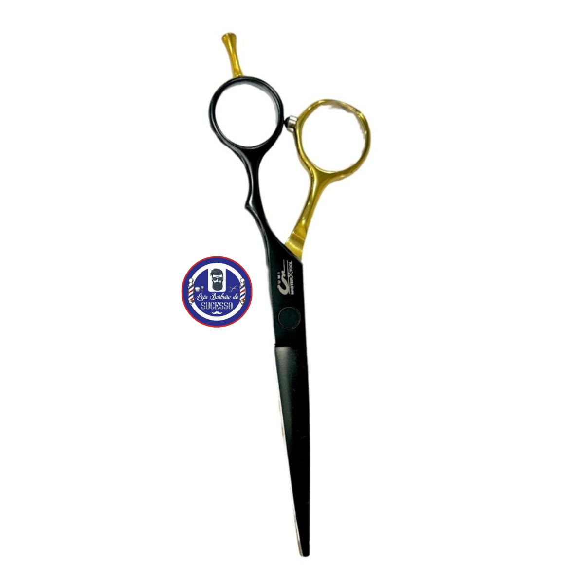 Tesoura UMI fio laser 6.0 preto & dourado